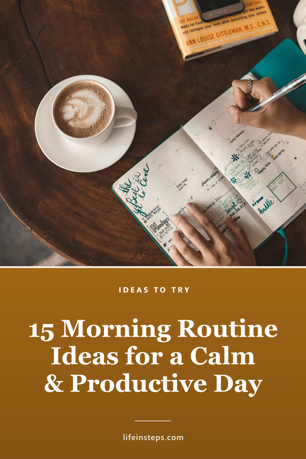 Pinterest pin: 15 Morning Routine Ideas for a Calm & Productive Day